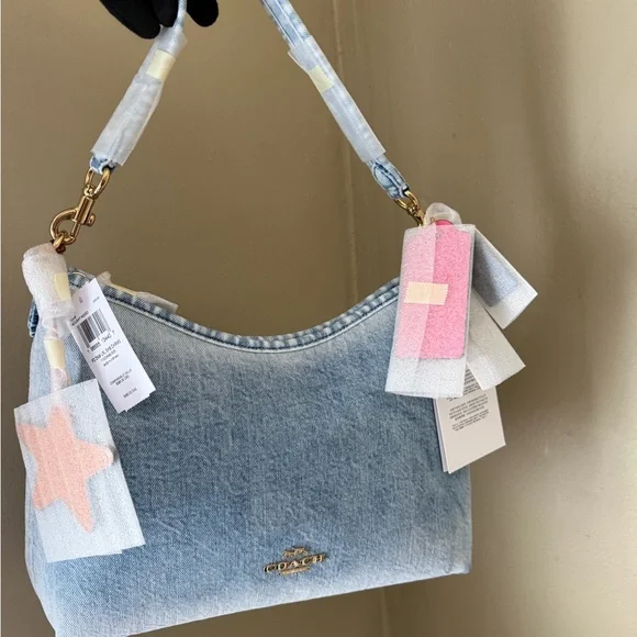 Sold. Coach Laurel in Loved denim bag with Charm. Authentic / NWT - Picture 2 of 10